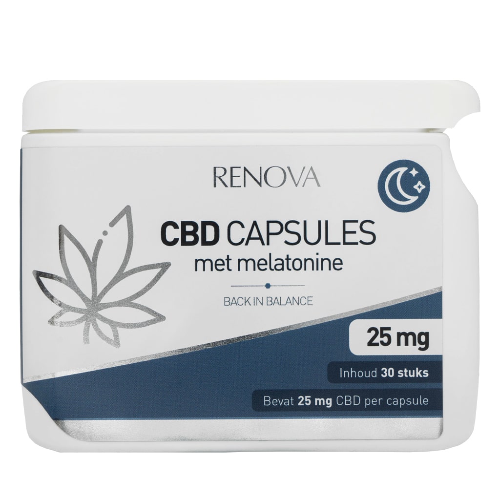 Renova - Cápsulas de CBD con melatonina al 5% (25 mg)